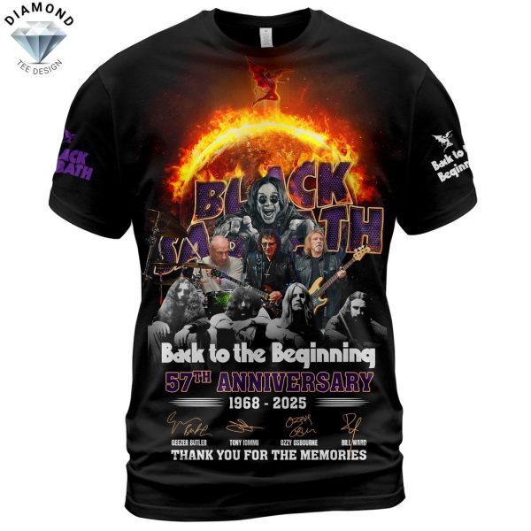 Black Sabbath Back To The Beginning 57th Anniversary 1968-2025 3D T-Shirt