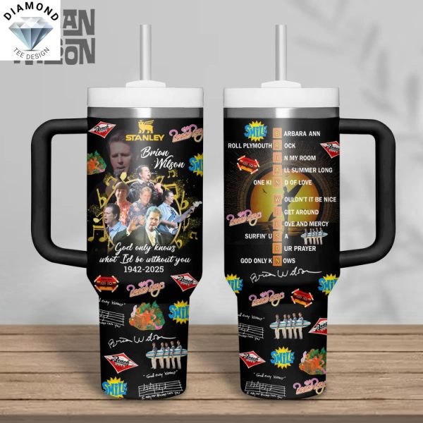 Brian Wilson 1942-2025 God Only Knows What Id Be Without You Tumbler With Handle And Straw