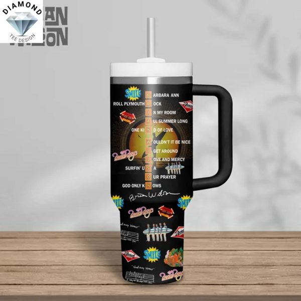 Brian Wilson 1942-2025 God Only Knows What Id Be Without You Tumbler With Handle And Straw