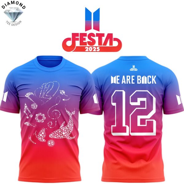 BTS Festa 2025 12th Anniversary We Are Back 3D T-Shirt