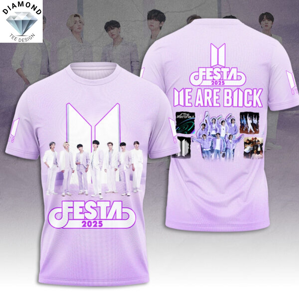 BTS Festa 2025 We Are Back 3D T-Shirt BTS Festa 2025 We Are Back 3D T-Shirt