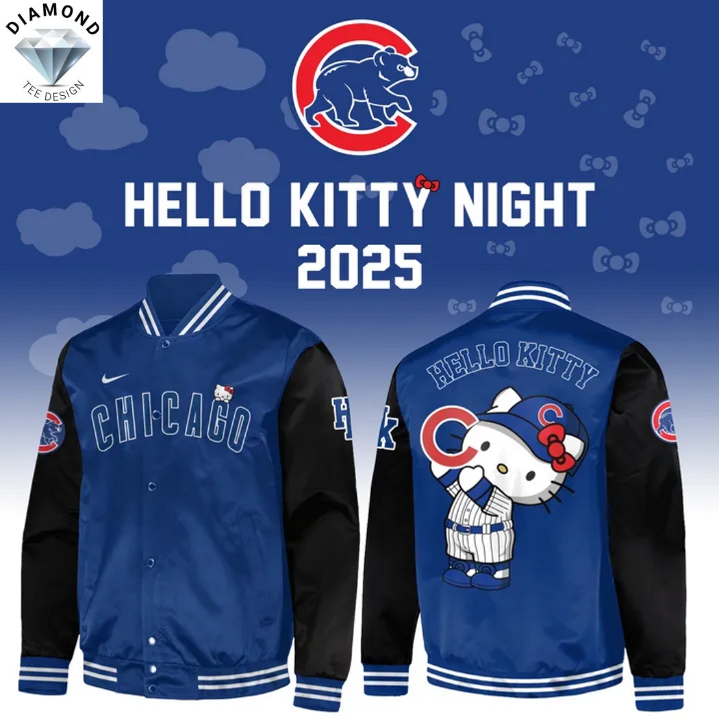 Chicago Cubs Kitty 2025 Baseball Jacket - Blue Chicago Cubs Kitty 2025 Baseball Jacket - Blue