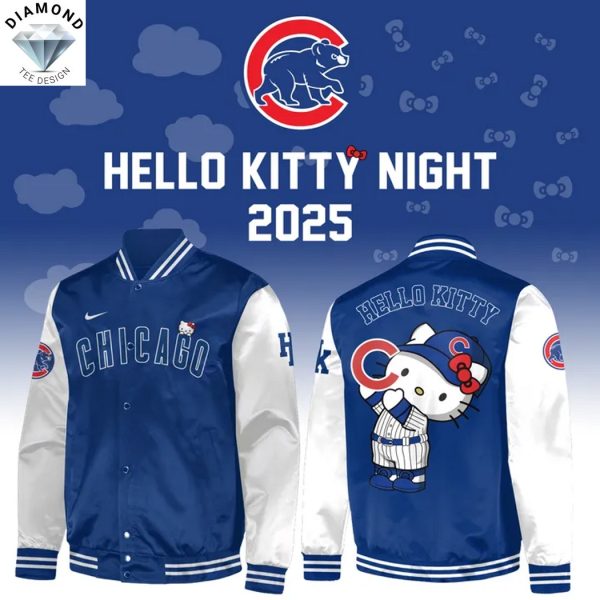 Chicago Cubs Kitty Night 2025 Baseball Jacket – Blue