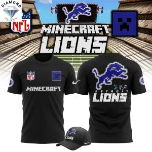 Detroit Lions x Minecraft 2025 3D T-Shirt