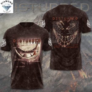 Disturbed The Sickness 2025 Tour 3D T-Shirt