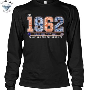Est 1962 New York Mets Thank You For The Memories Unisex T-Shirt