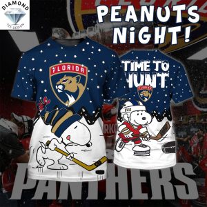 Florida Panthers Peanuts Time To Hunt 3D T-Shirt