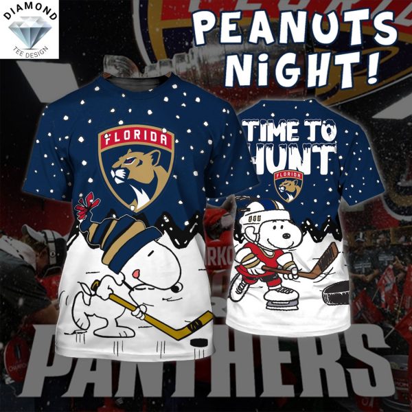 Florida Panthers Peanuts Time To Hunt 3D T-Shirt