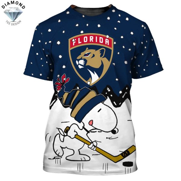 Florida Panthers Peanuts Time To Hunt 3D T-Shirt