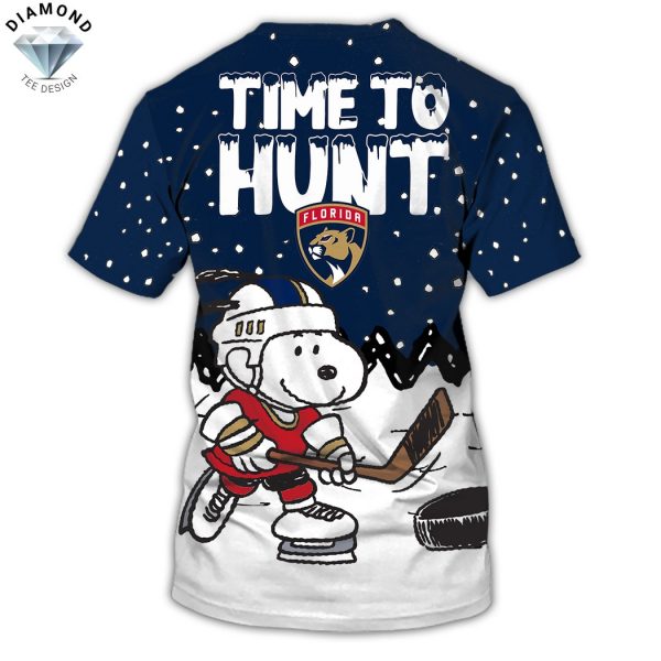 Florida Panthers Peanuts Time To Hunt 3D T-Shirt