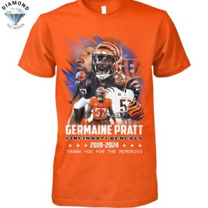 Germaine Pratt Cincinnati Bengals 2019-2024 Signature Thank You For The Memories Unisex T-Shirt
