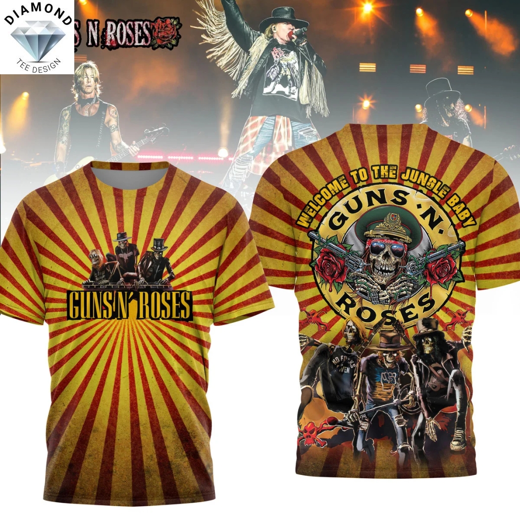 Guns N Roses Welcome To The Jungle Baby 3D T-Shirt Guns N Roses Welcome To The Jungle Baby 3D T-Shirt