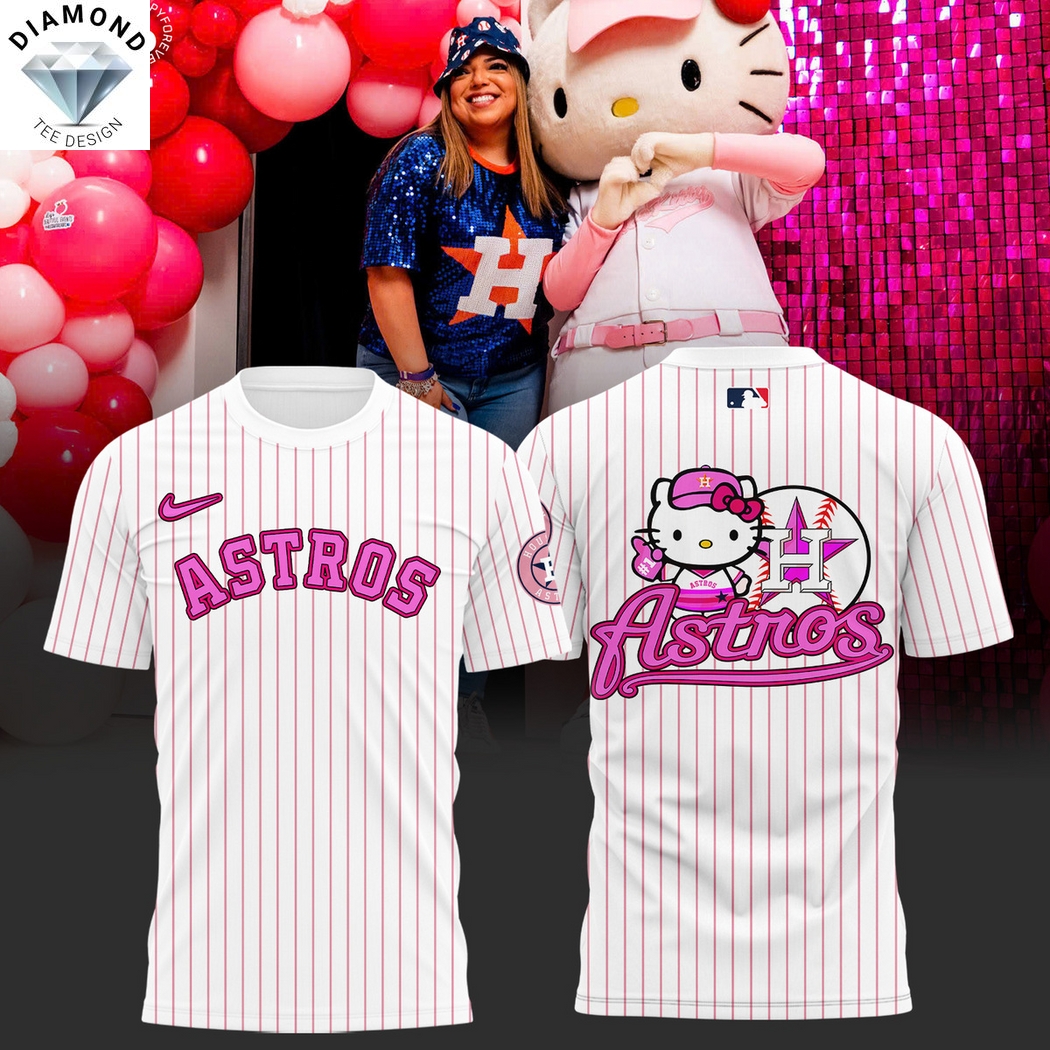 Houston Astros Kitty Charm 3D T-Shirt Houston Astros Kitty Charm 3D T-Shirt