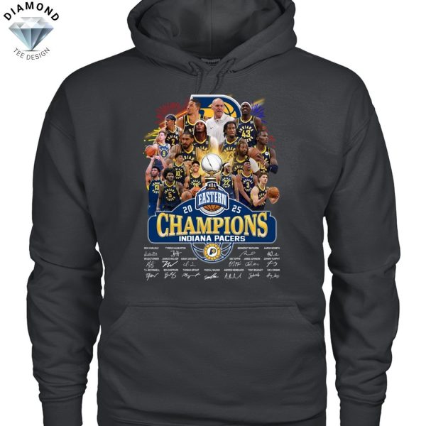 Indiana Pacers Eastern Conference Champions 2025 Signature Unisex T-Shirt