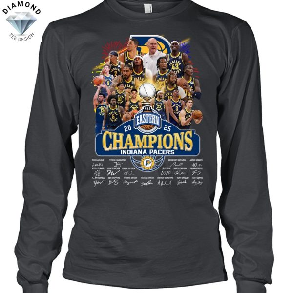 Indiana Pacers Eastern Conference Champions 2025 Signature Unisex T-Shirt