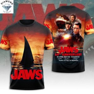 Jaws 50th Anniversary Signature Thank You For The Memories 3D T-Shirt