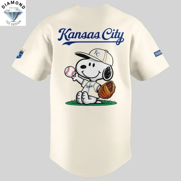 Kansas City Royals Peanuts Snoopy Baseball Jersey