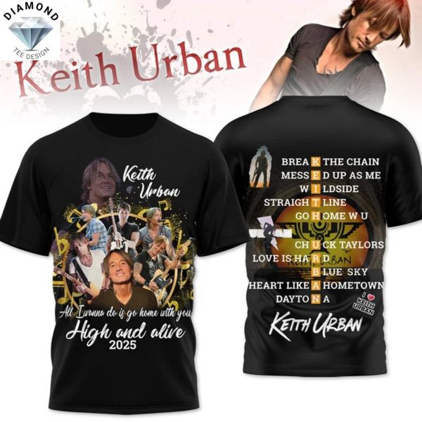 Keith Urban High And Alive Tour 2025 3D T-Shirt