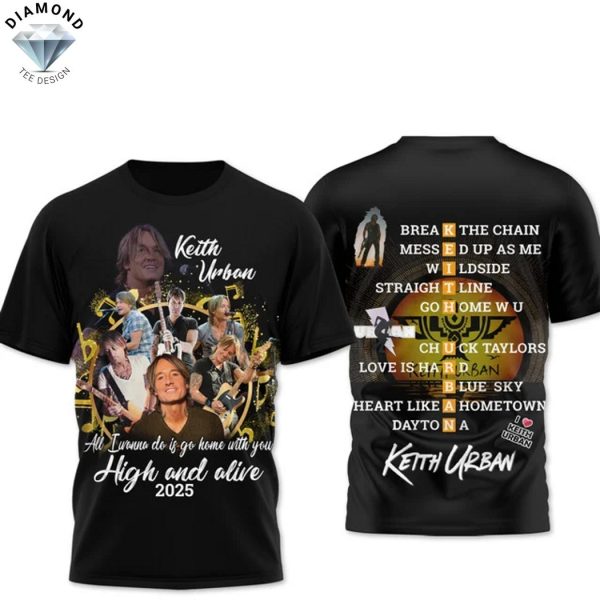 Keith Urban High And Alive Tour 2025 3D T-Shirt