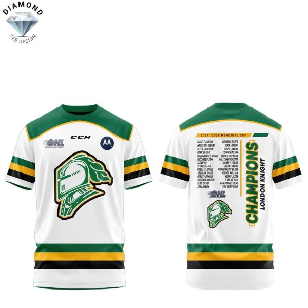 London Knight Champions Memorial Cup 2025 3D T-Shirt – White