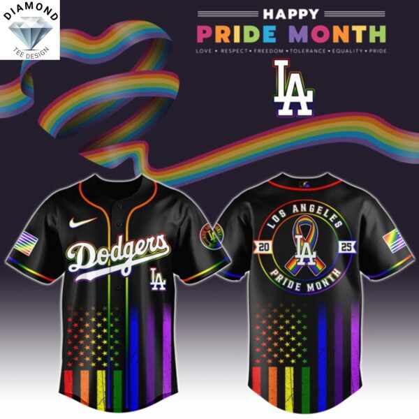 Los Angeles Dodgers 2025 Happy Pride Month Baseball Jersey