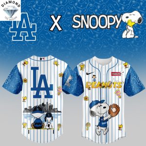 Los Angeles Dodgers Snoopy Cute Baseball Jersey