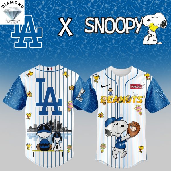 Los Angeles Dodgers Snoopy Cute Baseball Jersey