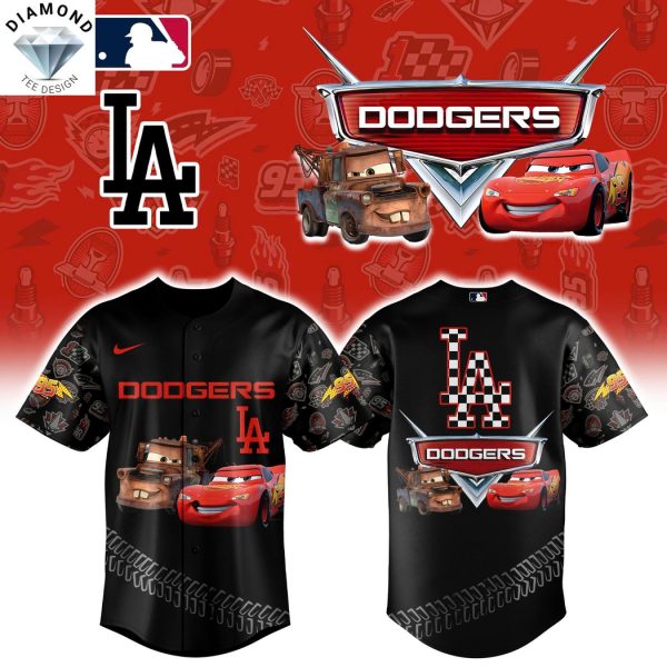 Los Angeles Dodgers x Lightning McQueen Baseball Jersey