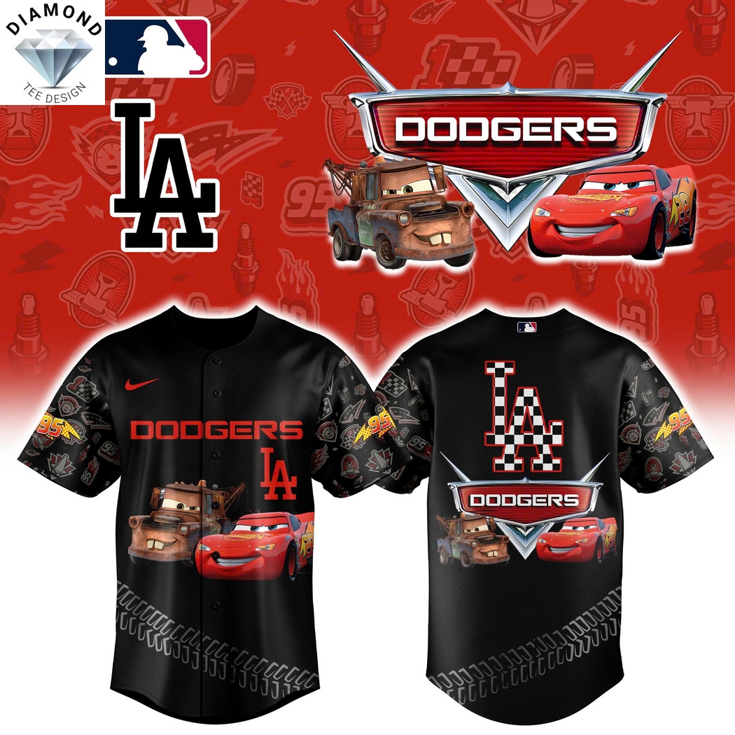 Los Angeles Dodgers x Lightning McQueen Baseball Jersey Los Angeles Dodgers x Lightning McQueen Baseball Jersey