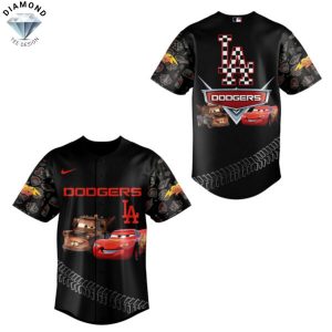 Los Angeles Dodgers x Lightning McQueen Baseball Jersey