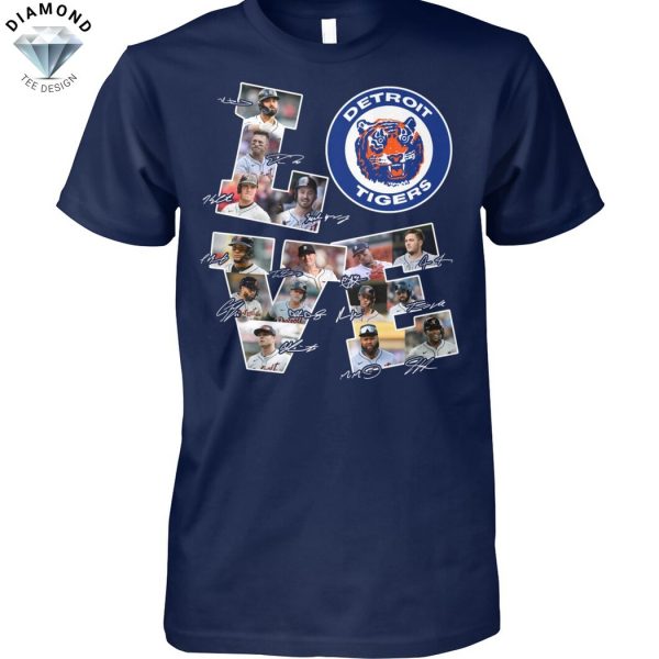 Love Detroit Tigers Signature Unisex T-Shirt