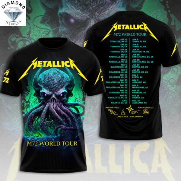 Metallica M72 World Tour Signature 3D T-Shirt