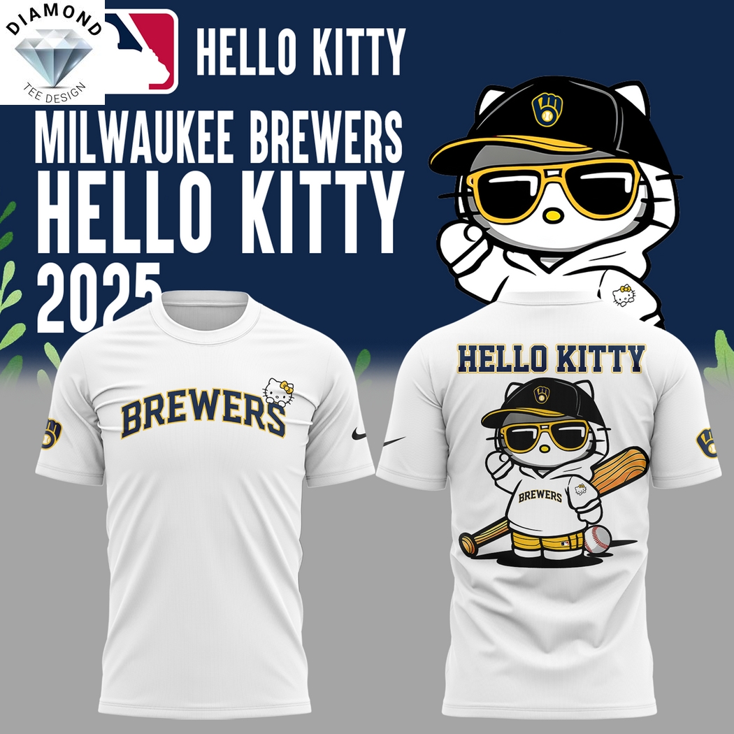 Milwaukee Brewers Sweety Kitty 2025 3D T-Shirt Milwaukee Brewers Sweety Kitty 2025 3D T-Shirt