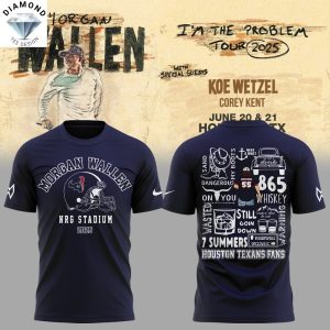 Morgan Wallen x Houston Texans NRG Stadium 2025 Tour 3D T-Shirt