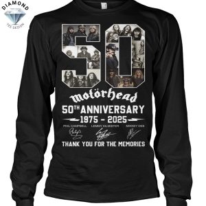 Motorhead 50th Anniversary 1975-2025 Signature Thank You For The Memories Unisex T-Shirt