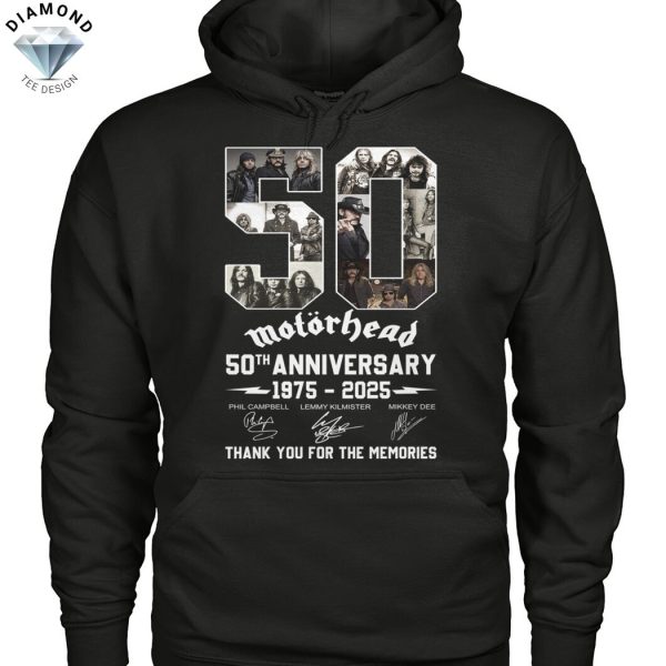 Motorhead 50th Anniversary 1975-2025 Signature Thank You For The Memories Unisex T-Shirt