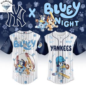New York Yankees Bingo Blue Baseball Jersey