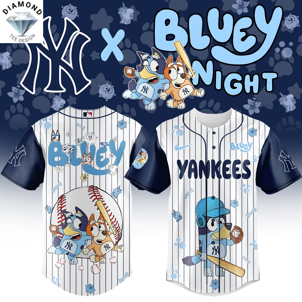 New York Yankees Bingo Blue Baseball Jersey New York Yankees Bingo Blue Baseball Jersey