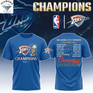 Oklahoma City Thunder Champion National Basketball Association 3D T-Shirt