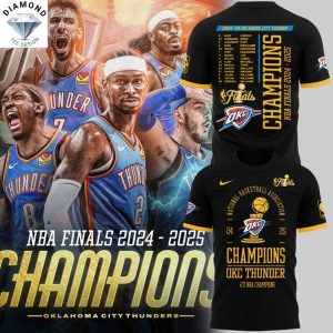 Oklahoma City Thunder Champions 2025 Finals 2X 3D T-Shirt