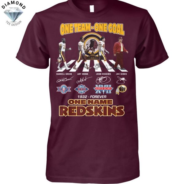 One Team – One Goal – One Name Redskins Washington Commanders 1932-Forever Signature Unisex T-Shirt