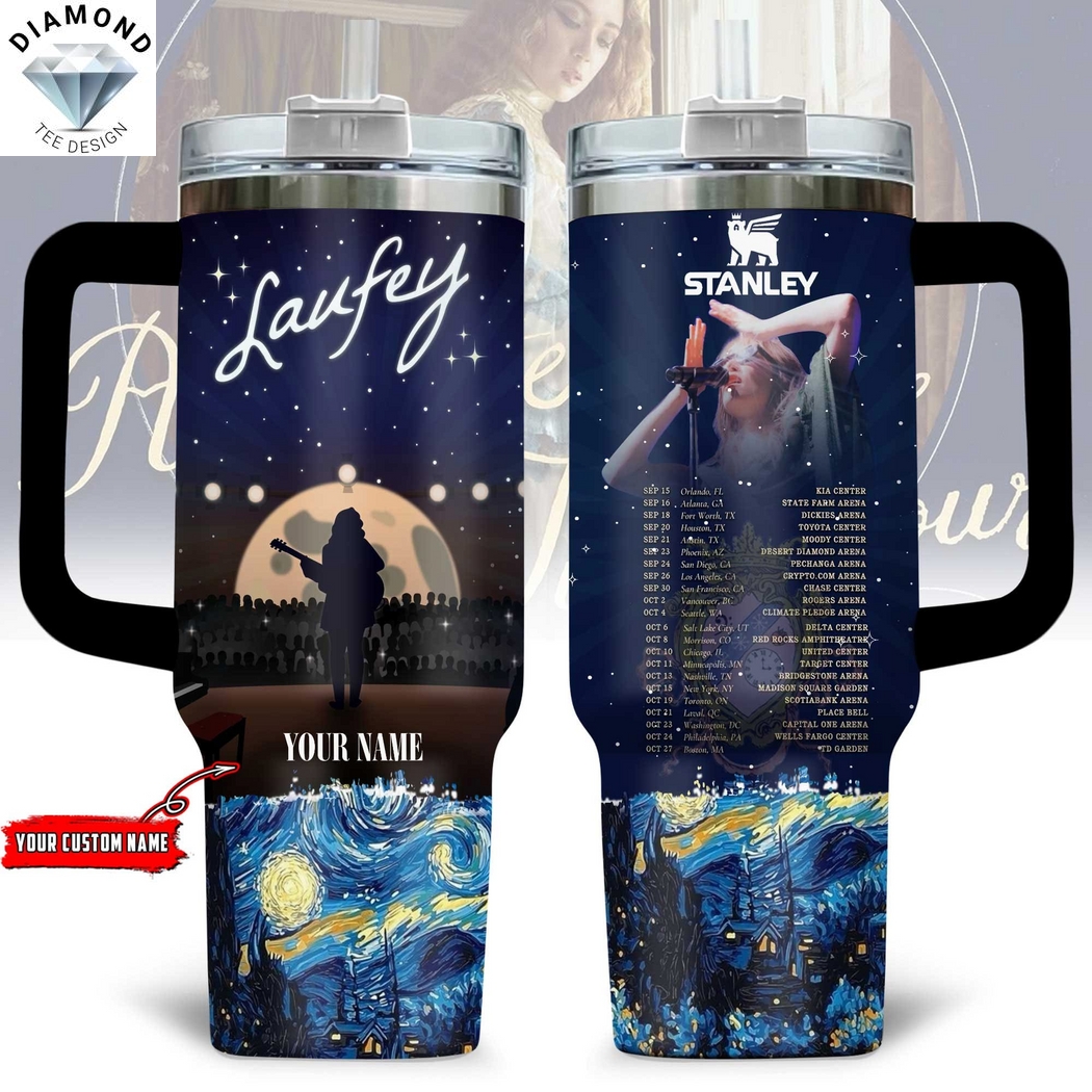Personalized Laufey Tumbler With Handle And Straw Personalized Laufey Tumbler With Handle And Straw