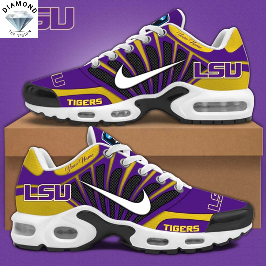 Personalized LSU Tigers NCAA National Champions Air Max Plus Shoes Personalized LSU Tigers NCAA National Champions Air Max Plus Shoes