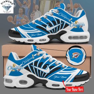 Personalized Oklahoma City Thunder 2025 NBA Champions Air Max Plus Shoes