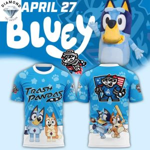 Rocket City Trash Pandas x Bluey 2025 3D T-Shirt