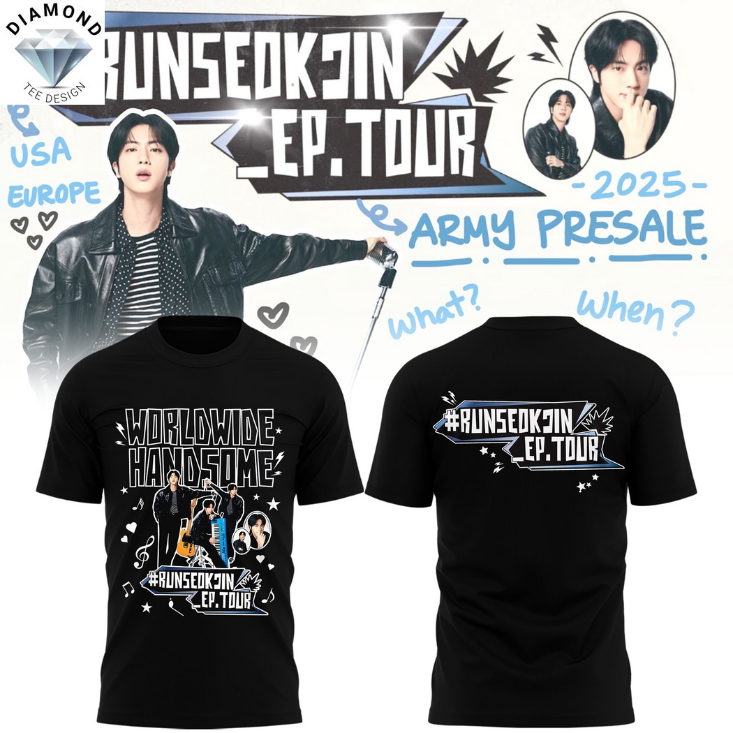 Runseokjin EP Tour 2025 Worldwide Handsome 3D T-Shirt Runseokjin EP Tour 2025 Worldwide Handsome 3D T-Shirt