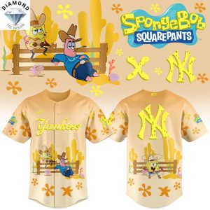 Spongebob Squarepants & New York Yankees Baseball Jersey