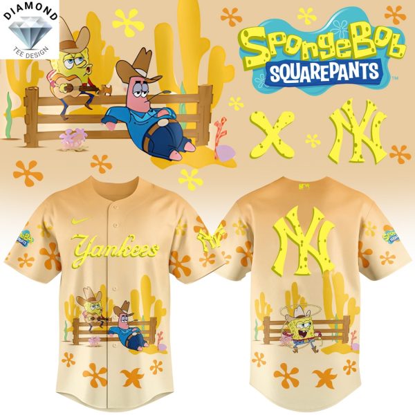 Spongebob Squarepants & New York Yankees Baseball Jersey
