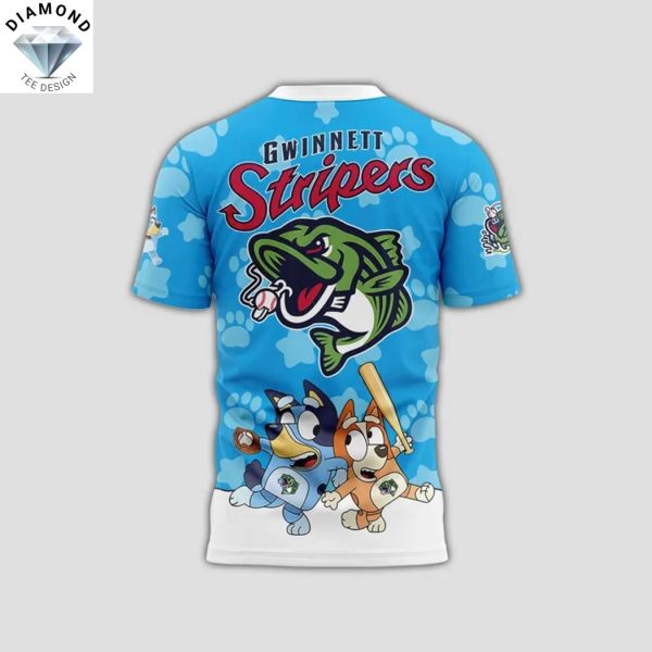 Striper Gwinnetts x Bluey Day 2025 3D T-Shirt