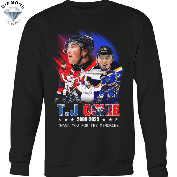 T. J. Oshie 2008-2025 Signature Thank You For The Memories Unisex T-Shirt